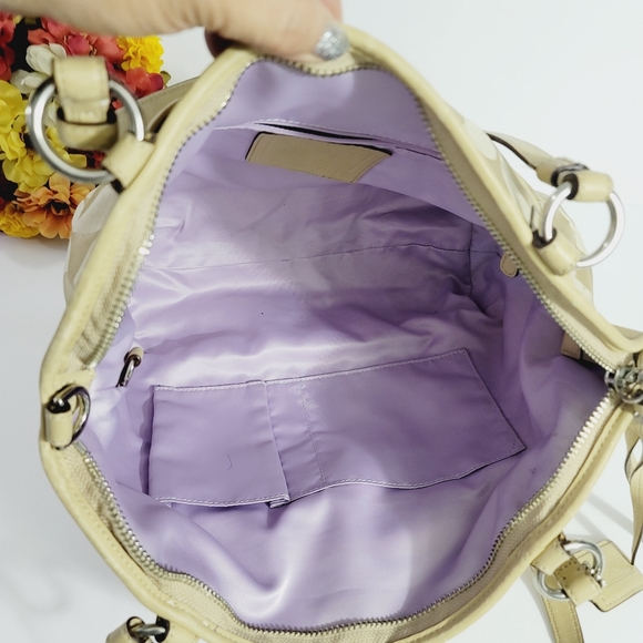 COACH SIGNATURE MONOGRAM KHAKI TOTE - Picture 8 of 12